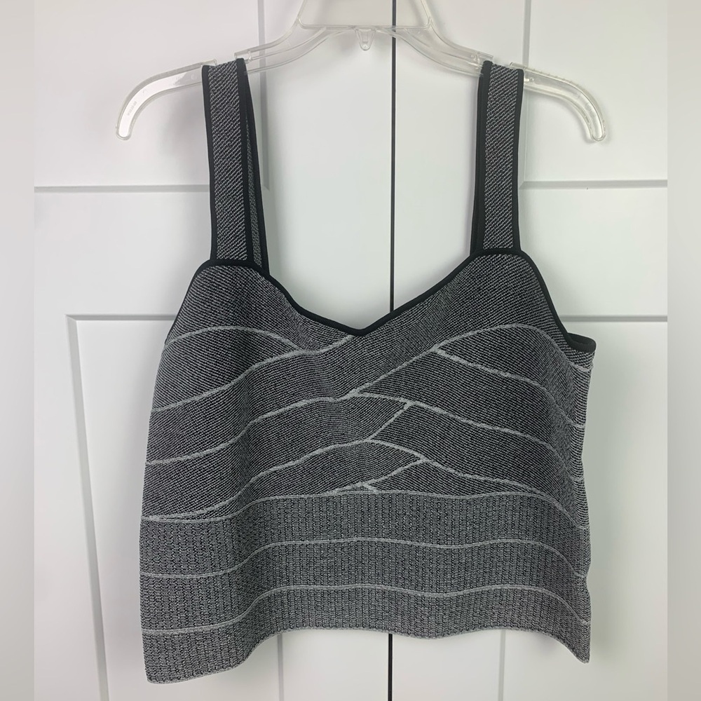 Express XL Corset Wrap Tank Top Black White Date Out Party